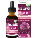 Extrait de trèfle rouge gouttes pour la santé des femmes équilibre, 8-en-1 de formule à base de plantes supplément pour la ménopause chaud Flashes soulagement avec Dong Quai & Shatavari Extrait, sans alcool teinture. 2oz