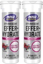 MAINTENANT nutrition sportive, effervescent effer-Hydrate, supplément électrolyte, récupération*, baie mixte, 10 comprimés (paquet de 2)