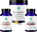 Ora Organic Vegan Collagen, Probiotiques, Prébiotiques et BeYouTiful Bundle: Aloe Vera - Vanilla Flavor, 20 portions + 60 capsules probiotiques végétaliennes + cheveux, peau et ongles support, 60 capsules végétaliennes