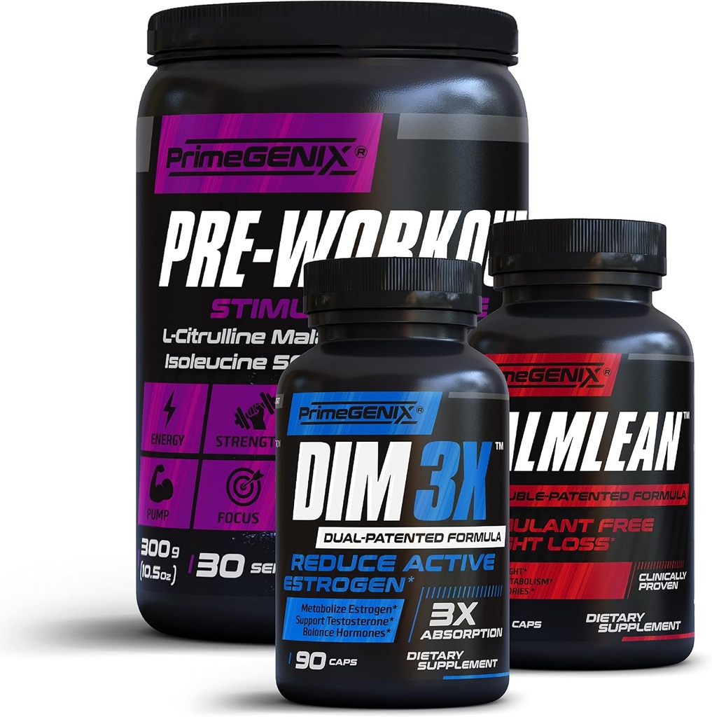 Papa BOD 2 Gym BOD Stack, DIM 3X, CalmLean & Stimulant Pré-entraînement gratuit de soutien perte de poids de stimuler l'énergie de fabrication américaine