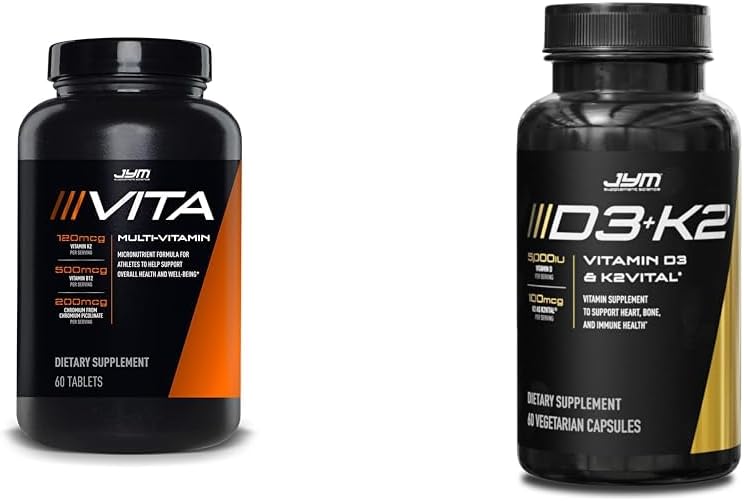 Supplément JYM Science Vita JYM Multivitamine, D3 & K2 Bone et soutien cardiovasculaire 60 comprimés