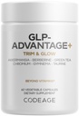 Supplément GLP-Avantage+ - Soutien aux activités métaboliques et GLP-1 - Chromium, berbère, thé vert, gymnema, curcumine, taurine, resvératrol - Gestion du poids et santé des intestins, non-OGM - 60 capsules