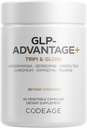 Supplément GLP-Avantage+ - Soutien aux activités métaboliques et GLP-1 - Chromium, berbère, thé vert, gymnema, curcumine, taurine, resvératrol - Gestion du poids et santé des intestins, non-OGM - 60 capsules