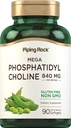 Pipping Rock Phosphatidyl Choline Supplement: 840mg: 90 Softgels de soja Lécithine: Non-OGM, sans gluten
