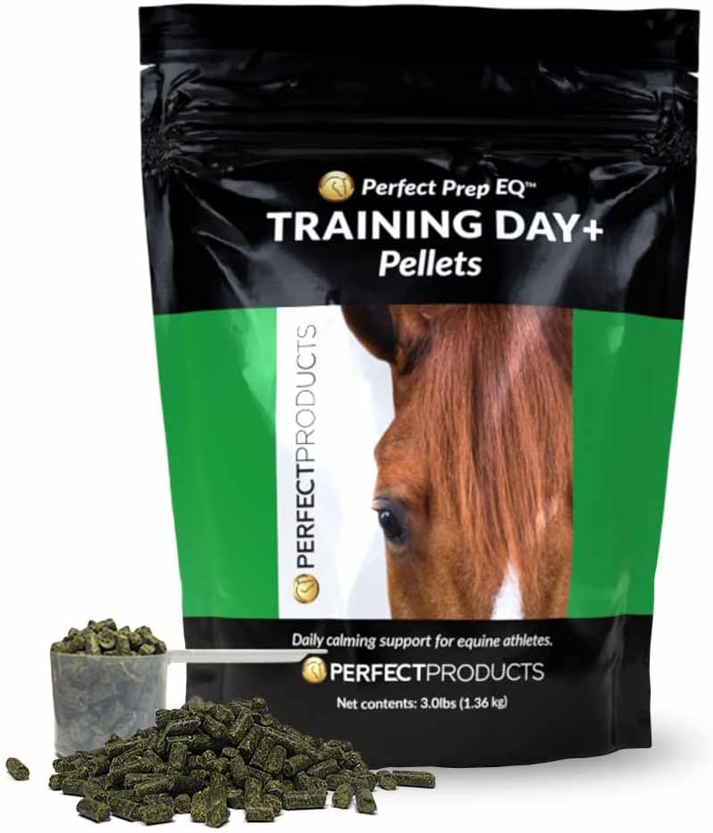 Perfect Prep EQ Training Day+ Pellets Show Safe Horse Calming Supplement (3 lb)