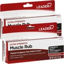 Leader Rubule musculaire - Soulagement rapide et pénétrant profond pour les muscles et les articulations endoloris, arthrite mineure et soulagement de la douleur au dos, formule thématique non grasse Analgésique, Camphor, Menthol et salic méthylique 2-Pack