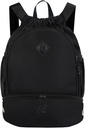 Sac à dos drawstring Gym Sac à dos avec compartiment de chaussures pour hommes Femmes Sac de sport à cordes avec poche humide Cinch Sac de plage, noir (brevet en attente)