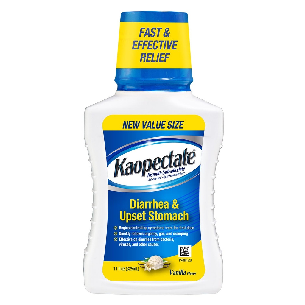 Kaopectate Vanille Multi-Symptôme - Diarrhée Médicaments pour les adultes avec le sous-salicylate de bismuth, anti-diarrhée Médicaments pour le soulagement de l'estomac - 11oz