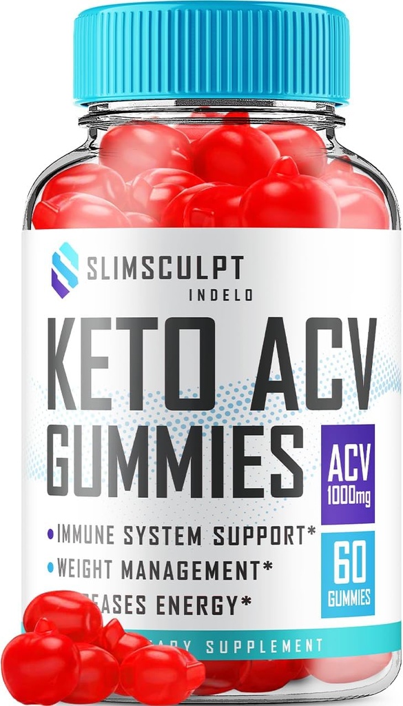 Slimsculpt Keto ACV Gummies - Formule avancée Slim Sculpt Keto Plus ACV Gummies vinaigre de cidre de pomme Keto Slimsculpt ACV Gummies Dietary Supplément Avis Hommes Femmes (60 Gummies)