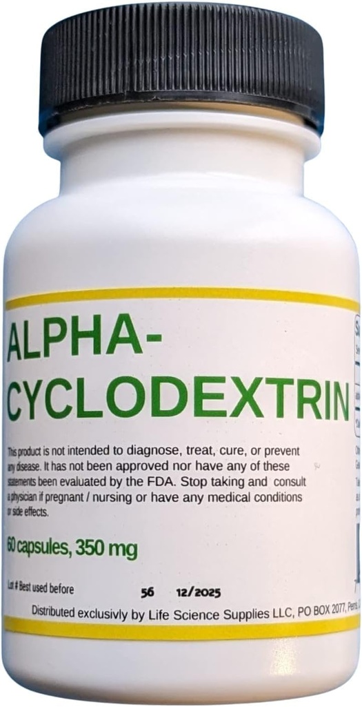 Capsules Alpha Cyclodextrine, boîte de 2 x 60 ct, (120 Capsules Total)