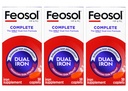 Feosol Bifera HIP & PIC Iron Supplément, complet - 30 Caplets, paquet de 3
