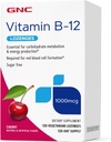 GNC Vitamine B-12 1000mcg, Cerise, soutient la production d'énergie, 120 Lozenges
