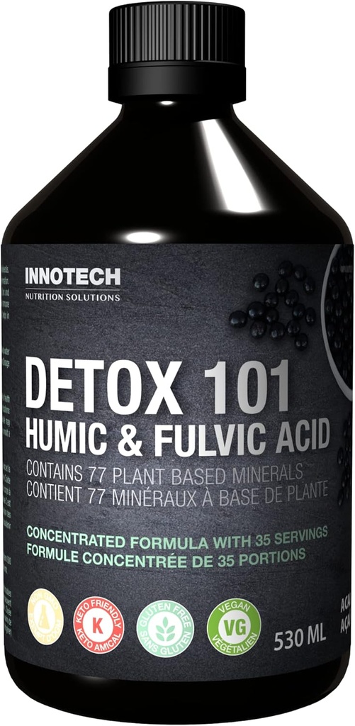 Nutrition INNOTECH: Détox 101 avec acide humique et fulvic, thé vert d'açai- 500ml