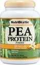 Protéine de pois nutribiotique Vanille 21 Oz , poudre de protéines végétales à faible teneur en glucides , 100% cultivés et transformés aux États-Unis , Délicieusement crémeux et BCAA-Rich , fabriqué sans produits chimiques , OGM & Gluten