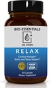 BIO-ESSENTIAUX, Relax-Doctor formulé: Gère le stress, favorise le sommeil profond, améliore l'humeur-O / Organic Holy Basil, Zinc, Magnésium, Vitamine B6, Magnolia Bark, L-Theanine, Vegan-Fabriqué aux USA-60 Caps