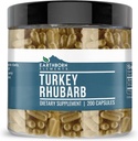 Éléments terriens Turquie Rhubarb Extrait 200 capsules, pures et non diluées, sans additifs