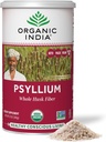 INDE ORGANIQUE Poudre de Psyllium à base de plantes - Supplément de fibre entière de musc, support de digestion, végétalien, sans gluten, USDA certifié biologique, non OGM, soluble et insoluble source de fibre - 12 oz
