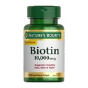 Nature's Bounty Biotin Peau et ongles Vitamines, soutient cheveux, peau et ongles sains, 10 000 mcg, softgels à libération rapide, 180 Ct