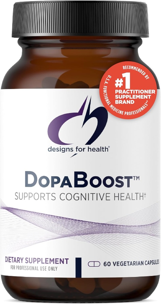 Dessins pour la santé DopaBoost - Soutien cognitif + d'humeur - Acetyl-L-Tyrosine, Extrait de Mucuna, Vitamine B6 - Vegan (60 capsules)