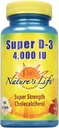 La vie de la nature Super D-3 4000 UI de supplément de vitamine D à haute puissance peut soutenir les os sains, les dents et le système immunitaire