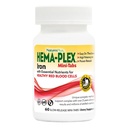 NaturesPlus Hema-Plex Fer - 60 mini-onglets à libération lente - 2 boîtes - 85 mg Fer chélaté - Santé totale du sang - avec vitamine C et bioflavonoïdes - Vegan, sans gluten - 60 portions totales