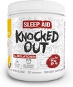 5% Nutrition Rich Piana Knocked Out Natural Sleep Aid Powder | Post-Workout Recovery & Deep Sleep Supplement | GABA, Melatonin, Chamomile, Tyrosine, 5-HTP, & More | 30 Servings (Honey Lemon Tea)