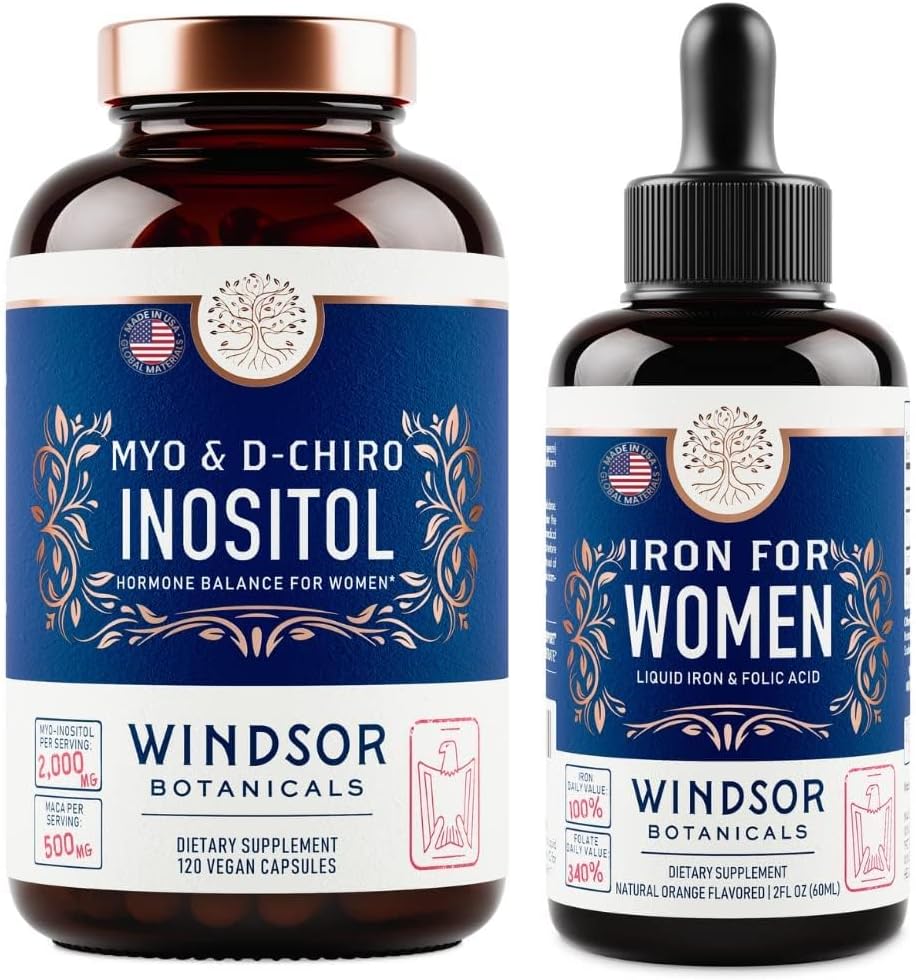 BOTANIQUES DE WINDSOR Inositol et le groupe de soutien de la fertilité et de la grossesse en fer pour femmes
