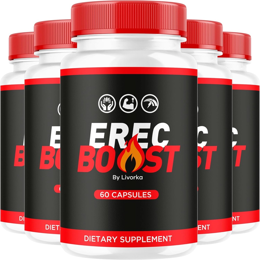 (5 Pack) ErecBoost Capsules, Supplément Capsula original Pastilles - Formule avancée, 300 Capsules pour 5 Mois