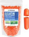 XPRS Nutra Taille 3 Capsules vides - 1000 Compte Capsules de gélatine vides - Pills Bricolage Capsule Remplissage - Pure Pilule de Gel de Pilule de Bovine Remplissant pour Do-It-Youlf Vitamines et Suppléments (Orange)