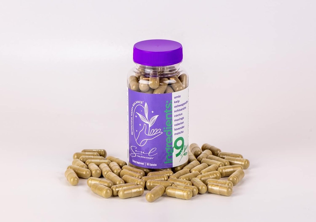 Beyoutiful Happy Balance Soul Dietary Supplement Weight Loss & Appetite suppressant Metabolism Support for Fat Burning. Suplemento para supresion de apetito y bajar de peso, quema de grasa