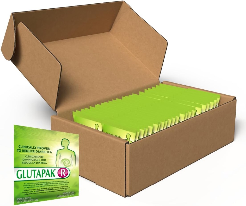 Poudre digestive pour la santé avec L-Glutamine & Lactobacillus reuteri – Supporte la barrière glique, l'équilibre microbiome et l'absorption nutritive – 15g Sachets, 50-Pack, sans gluten et lactose