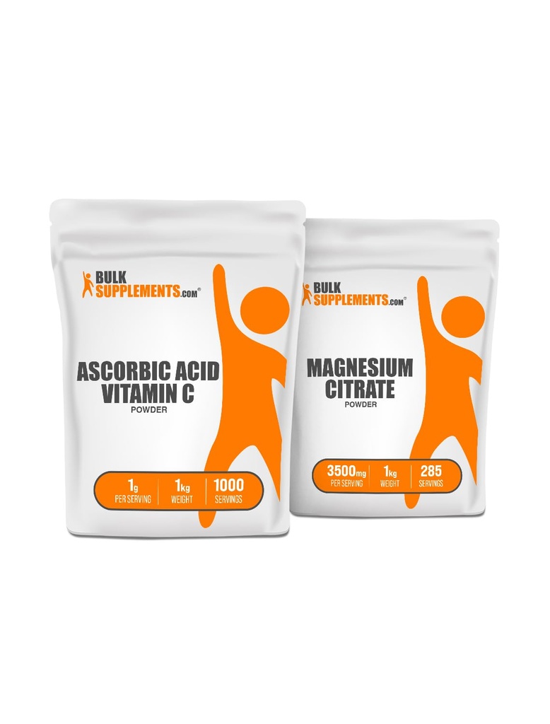 Acide ascorbique (vitamine C) 1kg + Citrate de magnésium 1kg