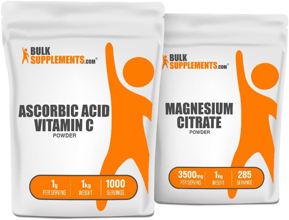 Ascorbic Acid (Vitamin C) 1kg + Magnesium Citrate 1kg Bundle