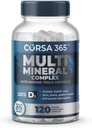 Supplément multiminérale Complexe de Magnésium avec Trace Minerals pour le support immunitaire - Supplément de Magnésium Potassium Vitamine D Zinc Cooper Boron Supplément pour hommes Femmes - 120 Capsules