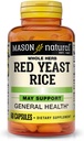 MASON NATURAL Riz de levure rouge, soutient la santé cardiaque et la circulation sanguine, supplément à base de plantes, 60 capsules