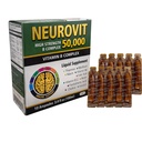 50 000 suppléments complexes de vitamine B à haute résistance, renforcement du cerveau et du système nerveux, 10 ampoules, 3,4 fl oz (100ml), absorption rapide, non OGM, sans gluten