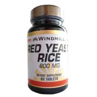 Moulin à vent Red Yeast Riz 600 mg Tables, 60 ct