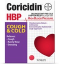 Coricidin HBP Médecine de la toux et du froid sans décantation - Soulagement spécialement conçu pour la haute pression artérielle, la toux, le nez runny, les éternuements et les symptômes du froid (16 comte)