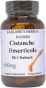 Barlowe's Herbal Elixirs Extrait de Cistanche Cistanche Deserticola 10:1=600 mg Par Capsule=60 Capsules de Véggie=Stéarate Gratuit