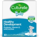 Culturelle Baby Healthy Development Probiotic, Vitamine D, HMO & DHA Packets, aide à promouvoir un système immunitaire sain et système diagnostique* chez les bébés et les enfants 1+, sans gluten et non-OGM, 30 comtes (paquet de 1)