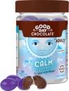 Bon jour Chocolat supplément calmant naturel pour les adultes, mélange de camomille, théanine, magnésium, commerce équitable et chocolat non-OGM, 50 pièces