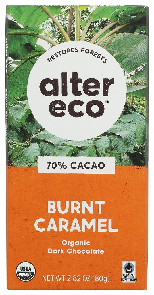 Alter Eco Choc Bar Drk Sltd Brnt Cr, 2,82 Oz (paquet de 12)