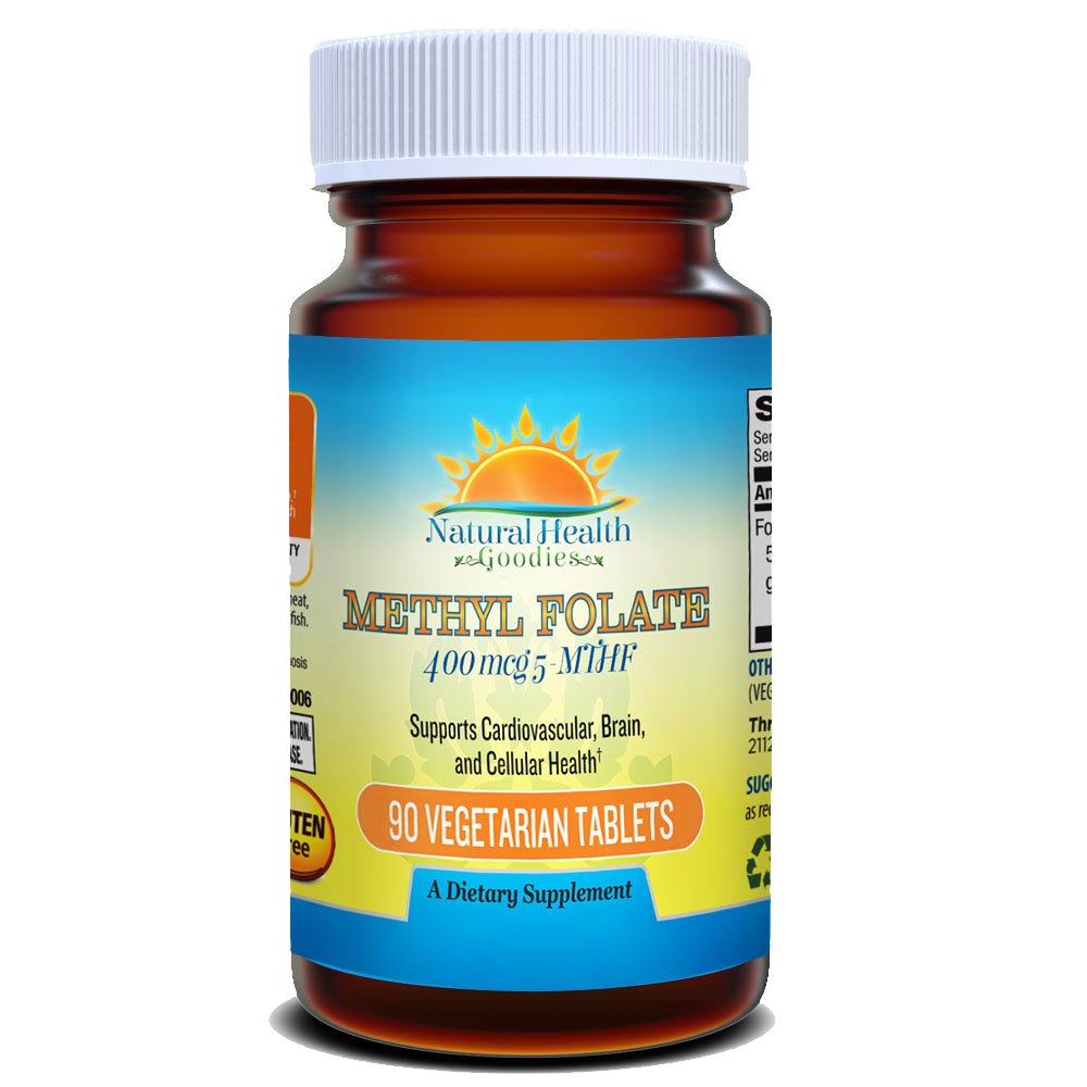 Folate actif Acide quatréfolié 5-MTHF Méthylfolate Smart Choice pour le développement du coeur et du cerveau prénatals vs acide folique synthétique
