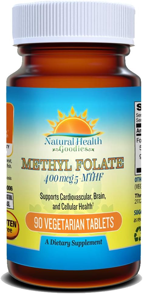 Folate actif Acide quatréfolié 5-MTHF Méthylfolate Smart Choice pour le développement du coeur et du cerveau prénatals vs acide folique synthétique