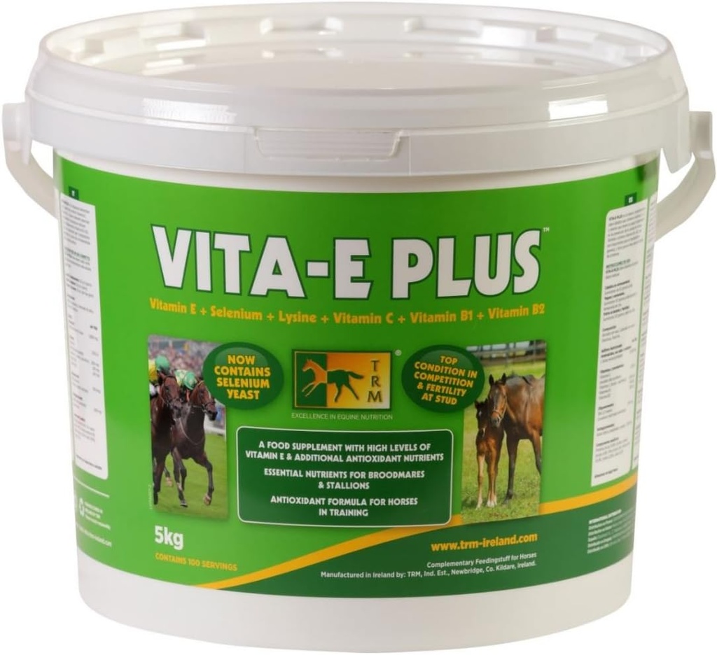 Supplément pour l'alimentation des chevaux équidés TRM Vita-E Supplément pour l'alimentation des chevaux équidés