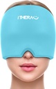 iTHERAU Casquette de soulagement de la migraine, Chapeau apaisant pour les maux de tête, Gel Ice Pack Head Wrap avec thérapie chaude et froide, Casquette de soulagement des maux de tête pour les sinus, les yeux puants, la tension et le stress bleu