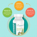 Vegan Life Nutrition Vitamine D3, K2 et suppléments de calcium, 60 capsules