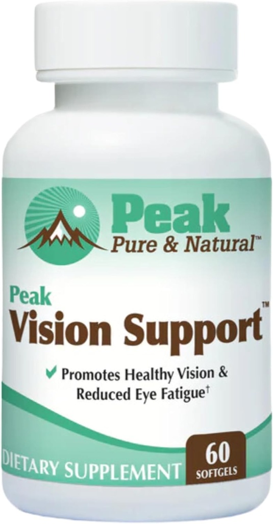 Peak Vision Support Eye Health Supplement – Supplément Lutéine et Zeaxanthin pour Fatigue des yeux, Protection de la lumière bleue - Promotion des yeux sains et une vision claire (30 portions)