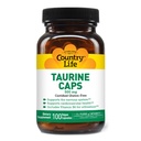 Country Life Taurine Supplément 500mg - Supports Système cardiovasculaire et nerveux- 100 Capsules