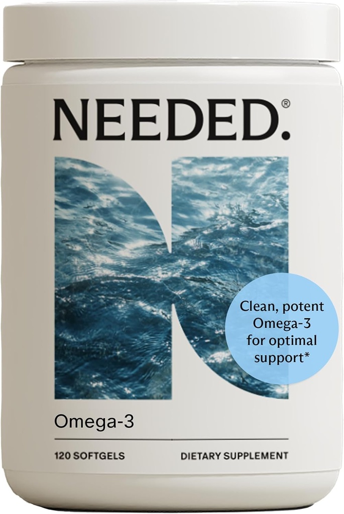 J'avais besoin. Oméga-3 prénatal - dose élevée d'huile de poisson d'origine durable, 1000mg DHA, 1000mg EPA, encastré dans une coquille de softgel sans gélatine, à base végétale
